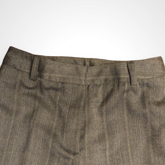 Y2K Corpcore Work Striped Wool Blend Trousers Pants - Picture 2 of 5